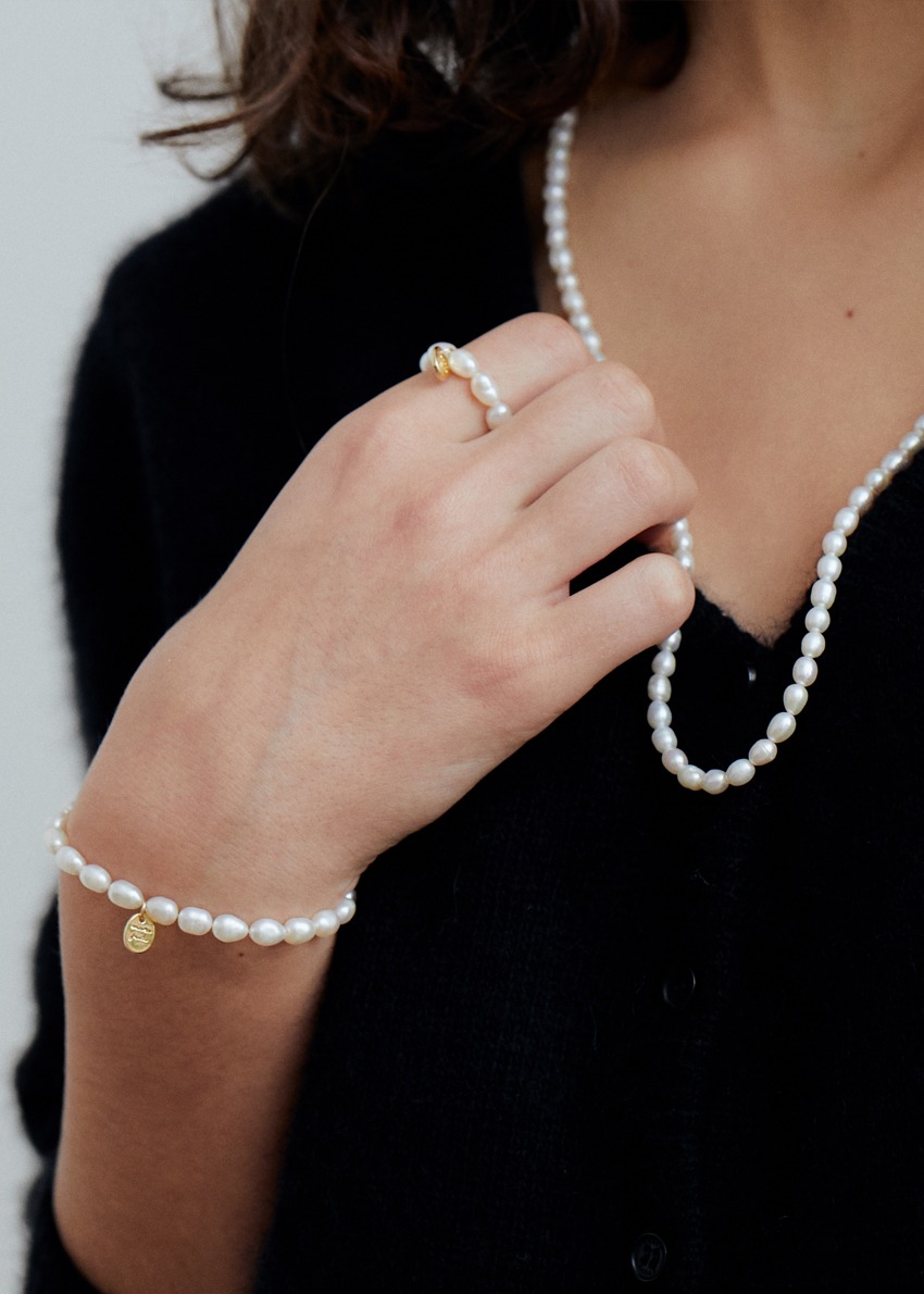 [2SET]banny pearl bracelets&amp;ring 2set