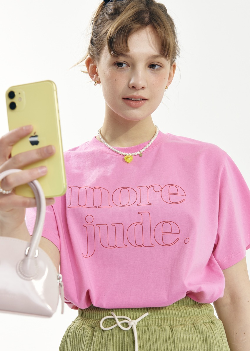 More Jude logo T-shirt pink