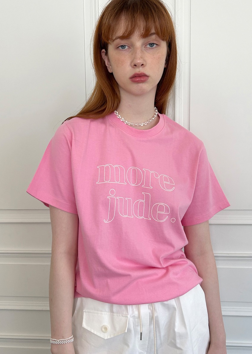 Jude logo t-shirt 핑크