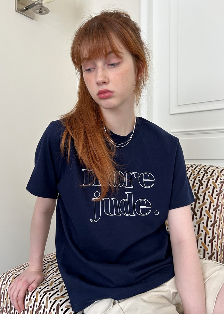 Jude logo t-shirt 네이비 &amp; 화이트